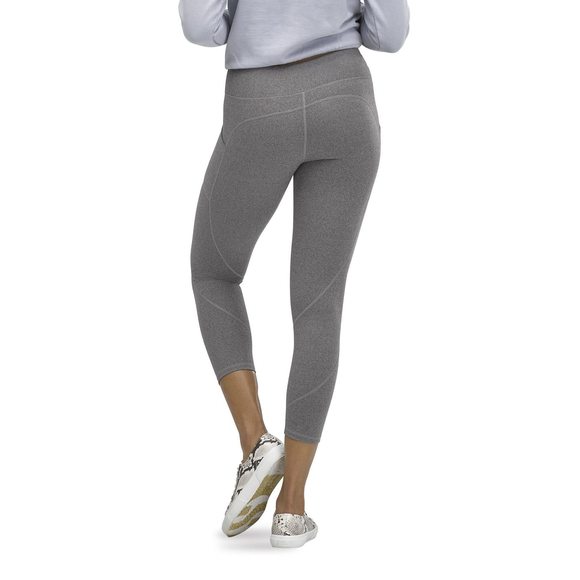 HUE Women's Activewear Leggings with Pockets, Skimmer, Still Grey, Medium - Picture 2 of 4
